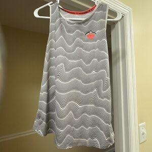Gray and White Women's Tank Top